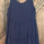 Forever 21 Blue Ruffle Tunic Like Shirt Photo 0