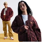 Nike NEW x Naomi Osaka Jacquard Kimono Jacket Burgundy Crush Streetwear Luxe Sm Photo 1