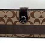 Coach Brown Signature Canvas Wallet Photo 10