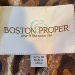 Boston Proper  Black with Gold Zipper Accents Blazer Jacket Size 10 Photo 7