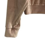 Victoria's Secret Women's Pink/Beige Ribbed Velour Hoodie Jacket Size M Photo 2