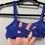 Aerie  Coral Lace Bandeau Bralette Poet Blue Size S New Photo 4