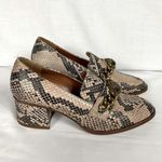Kurt Geiger Chelsea Snake Print Block Heel Loafer w/ Chain Eagle Head Sz 6 Shoes Photo 3