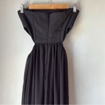 Fame and Partners  Black Strapless Gown Photo 4