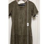 Paper Crane Anthropologie Dress Women Size Small Olive Faux Suede CQNc Photo 3