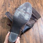 Tamaris • Lizudi ankle boots brown leather booties heeled fleece lined tassel Size 7.5 Photo 11