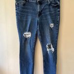 Old Navy  Sz 16 Mid Rise Rockstar Super Skinny Distressed Jeans Stretch Pants Photo 0