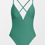 Cupshe NEW Swimsuit 1 Pc Deep V Neck Crisscross Adjustable Strap XL 16/18 Photo 6