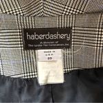 Houndstooth 80’s Vintage Haberdashery Lined Black White Blue Blazer Long Sleeve Photo 10