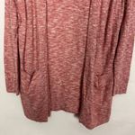 Madewell Space-Dye Blush Pink Open Front Long Cardigan Size Medium Photo 3