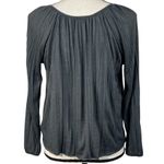 American Eagle Small Top Button-Up Floral Lace Long Sleeve Stretch Hi-Low Hem Photo 5