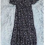 Hudson Gray Black Floral Dress Size Medium‎ Tiered Flowy Prairie Photo 0