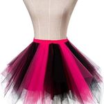 Tulle Skirts for Women Layered Tulle Tutu Skirt Dress Tulle Ballet Red Size XL Photo 0