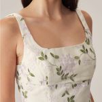 Rihoas Beige Floral Slim Tank Top Purple Size L Photo 3