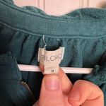 Anthropologie Pilcro Teal Puff Sleeve Half Zip Pullover Size Medium L42 Photo 2
