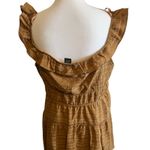 Wild Fable  Women's Cognac Tan Ruffle Tiered Skater Dress - Size Medium - NWT Photo 6
