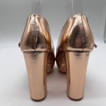 Perphy Mary Jane Platform Heels Womens 7 Rose Gold Chunky Block Heel Pumps Photo 4