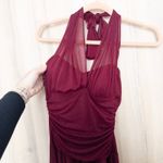 Speechless Y2K Womens Dress S Burgundy Halter Glitter Asymmetrical Party Fairy Photo 2