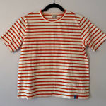 Kule The Modern Orange White Stripe Short Sleeve Crewneck 100% Cotton size Small Photo 0