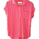 Pistola  Pink and White Striped Cotton Short Sleeve Shirt Photo 0