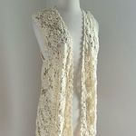 Vintage cream crochet floral vest White Size L Photo 0