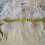 J.Crew NWT Ruffle button-up shirt in crinkle chiffon Sz 4 small hole from tag Photo 7