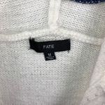 Fate Cardigan Sweater Women‎ Medium Hooded Open Front Fuzzy Cozy Lagenlook Tan Photo 6