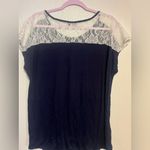 Carol Rose  Black and White Floral Short Sleeve Top Photo 7