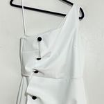 Chiara Boni  Hiroko One Shoulder Side Button Dress Photo 7