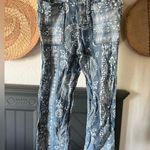 Free People  Blue boho Island Vibes linen cropped Jeans sz 28 Photo 1