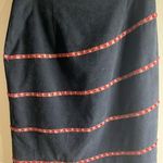 Vintage silk club petites embellished pencil skirt Black Size 12P Photo 0