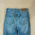 Madewell  The Perfect Vintage Jeans Denman Wash Blue Distressed Ripped Size 26 Photo 4