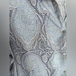 Splendid  Mackenzie Paisley-Print Button Tie Front Shirt Women's M White Sand L/S Photo 8