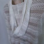 rxb / S / Ivory Crochet Lace Long Sleeve Hooded Bl White Photo 12