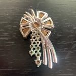 Vintage Hollcraft rhinestone shooting star flower brooch Photo 1