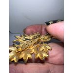 Vintage MCM Brushed‎ Gold Tone Leaf Bouquet Brooch Gold Photo 7