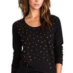 Monrow Black Studded Sweatshirt Photo 0