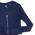 PacSun Black long sleeve zip up crop top with collar Photo 2