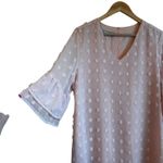 Belongsci Women Mini Dress L Pink 3D Distressed Dots Chiffon Romantic Cottage Size L Photo 6