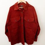 Madewell  | Corduroy Oversized Shirt-Jacket Stained Mahogany Burnt Orange | XXL Photo 3