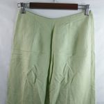 Jennifer Eden 6 Linen Lime Flat Fitted Pants Green Photo 7