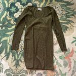 Urban Outfitters  Sparkle Gold Metallic Square Neck Bodycon Mini Dress Size L Photo 1