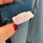 Pink Lily  Classic Blue Denim jumpsuits wide leg Photo 8