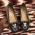 Michael Shannon Michael Kors MK Hamilton Monogram Logo Loafers Ballet flats Square toe Padlock Designer Brown Black Shoes-7.5M Photo 0