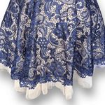 Camille La Vie Navy Blue Strapless Floral Lace Dress Tulle Underskirt Prom 1/2 Photo 3