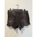 Raw Hem Shorts Women Medium Black Distressed Stretch Travel Grunge Punk Concert Photo 1