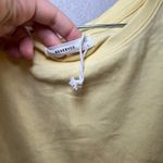 Reserved Lemon Yellow Cotton T Shirt Dress Oversized Mini Knee Length Casual Photo 3