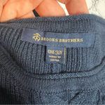 Brooks Brothers  wool blend cable knit navy poncho topper one size Photo 5