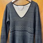 Gal Meets Glam  Heidi Long Sleeve Knit Sweater Pullover Midi Dress Lace Black XL Photo 6