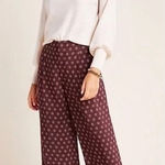 Anthropologie  Marsden Wide-Leg Pants‎ Geo Print Red orange size 2 Photo 0
